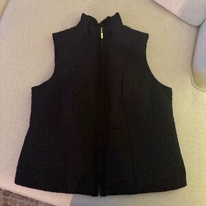 Charter Club like new Black Quilted Vest 2X